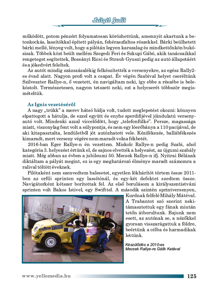 Könyvrészlet a Sebesség Hercegnői kötetekből